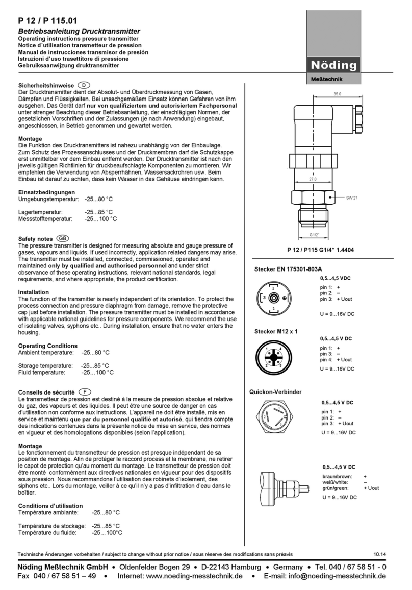 Noding P 12 operating instructions