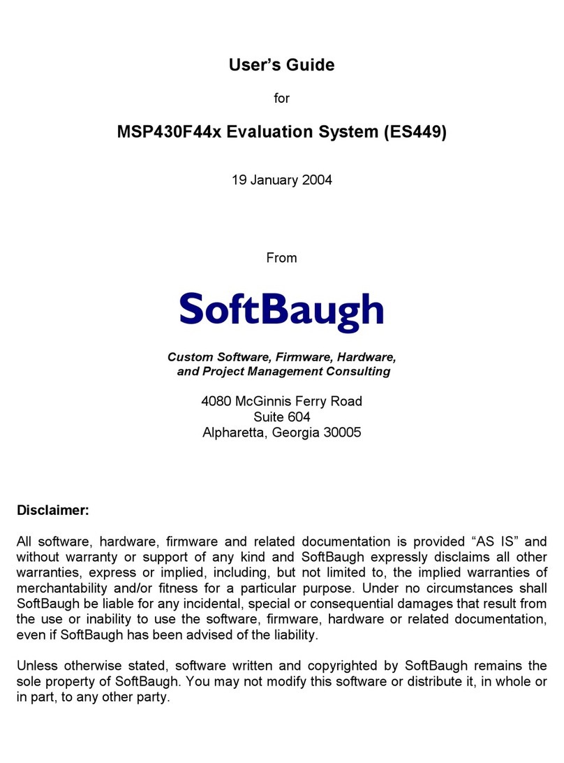 SoftBaugh MSP430F44x user guide SoftBaugh MSP430F44x user guide