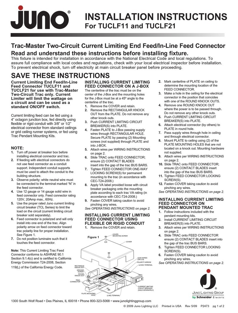 JUNO TUCLF11 installation instructions