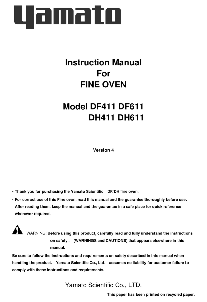 Yamato DF411 instruction manual Yamato DF411 instruction manual