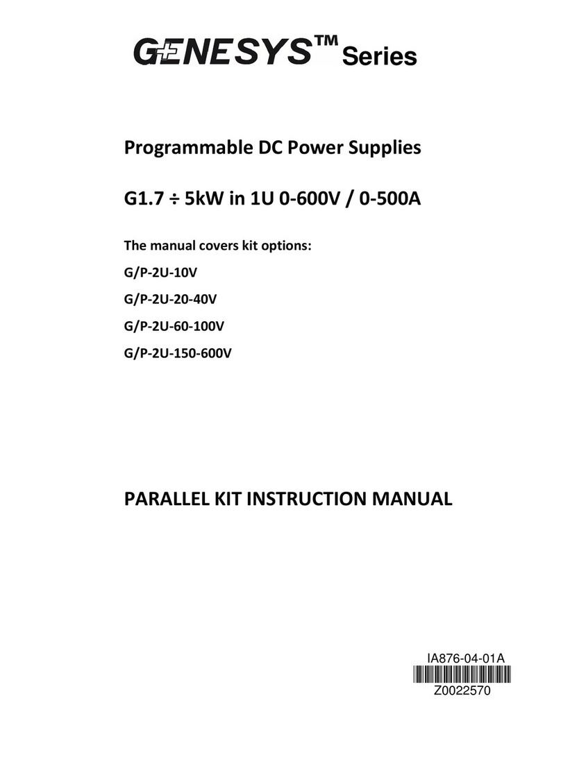 TDK-Lambda Genesys Series instruction manual