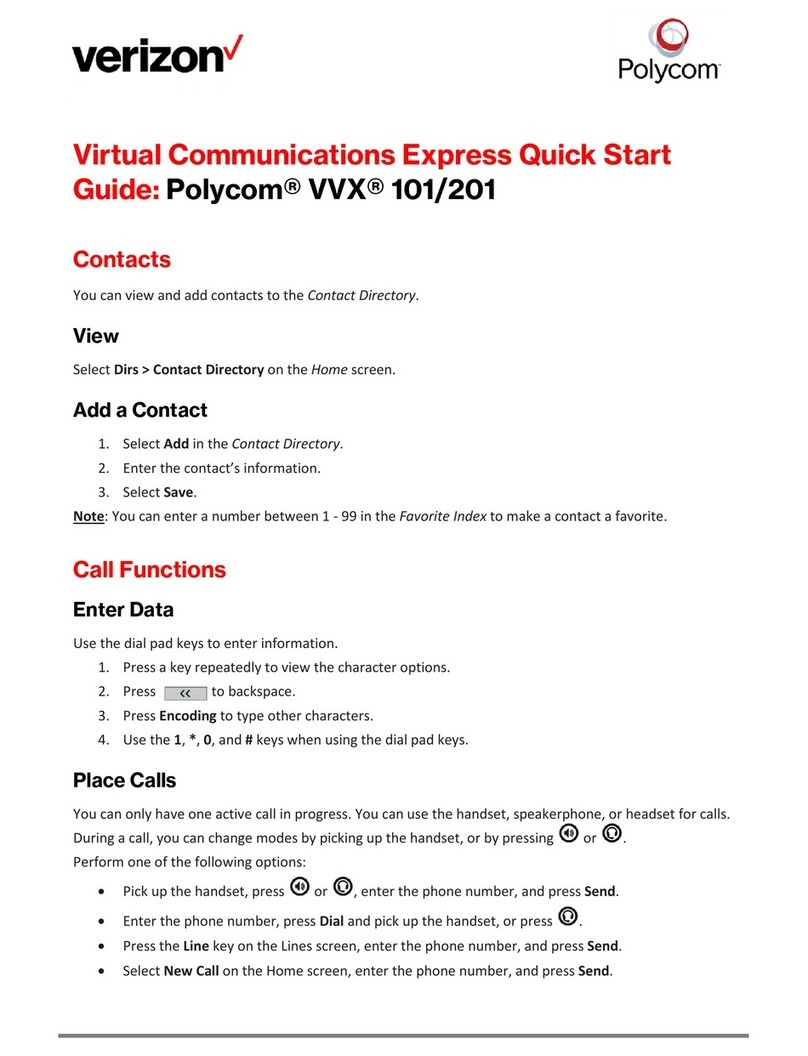 Polycom VVX 101 quick start guide
