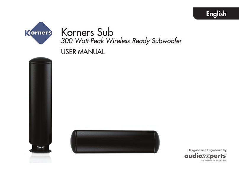 AudioXperts Korners Sub user manual