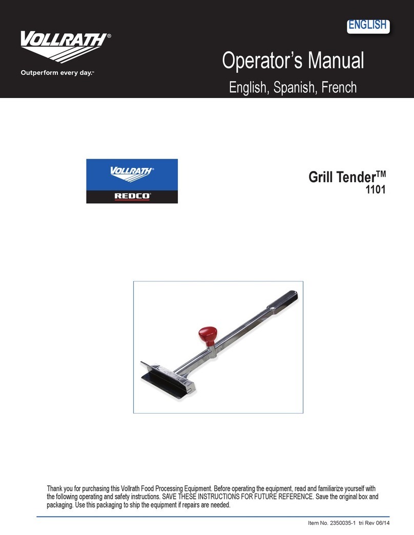 Vollrath Redco Grill Tender 1101 User manual