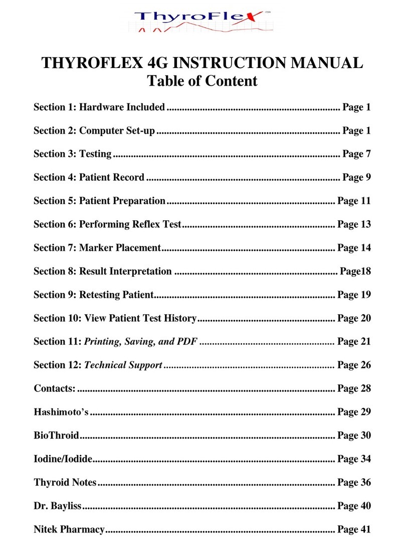 Nitek THYROFLEX instruction manual