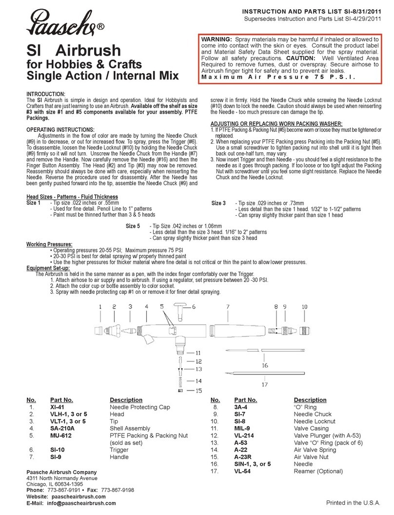 paasche SI Datasheet