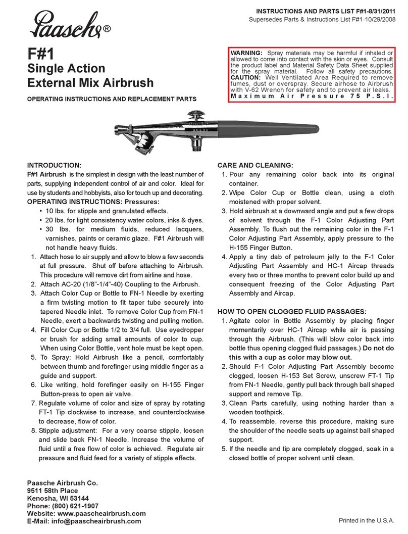 paasche F1 Manual