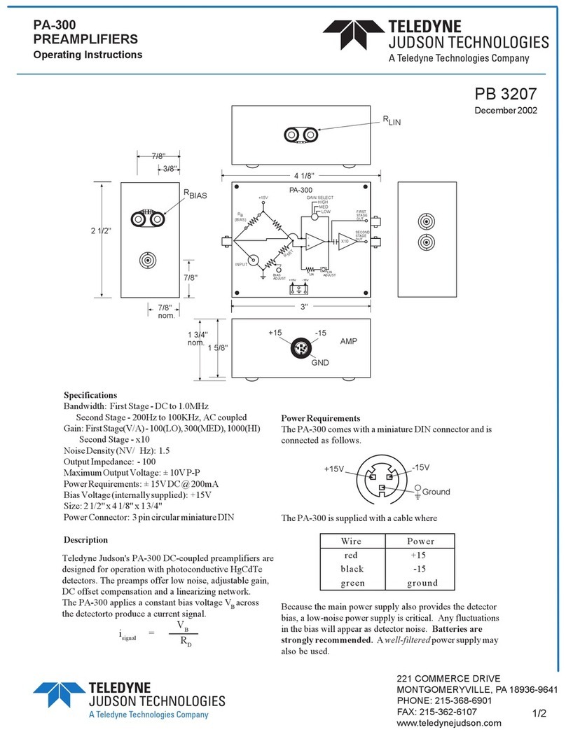 Teledyne PA-300 operating instructions