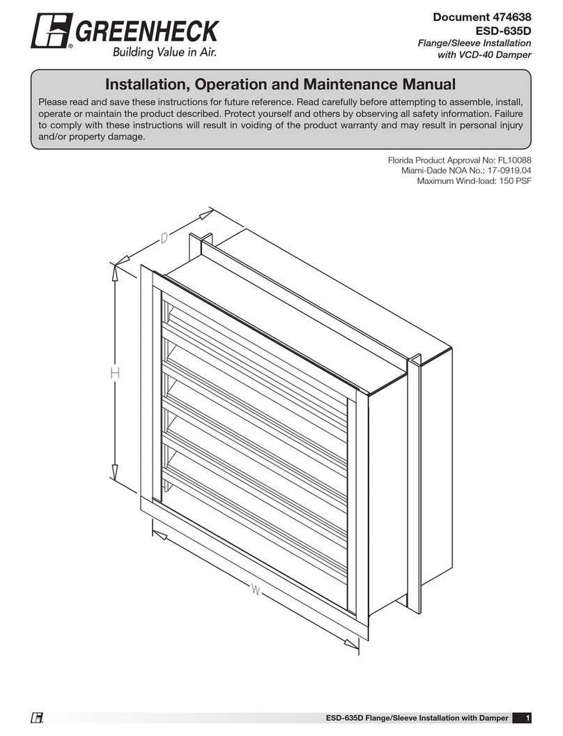 Greenheck ESD-635D User manual