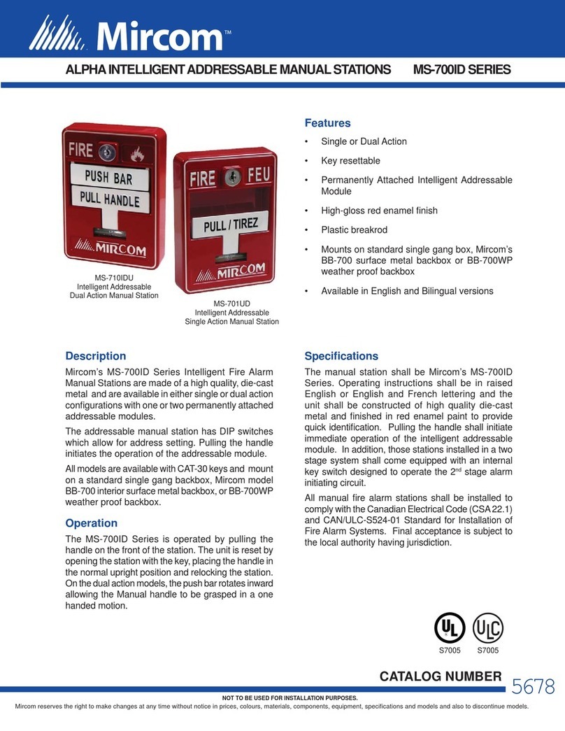 Mircom MS-700ID SERIES User manual