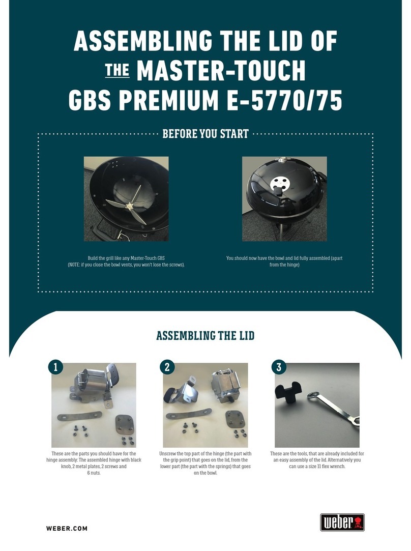 Weber Master-Touch Premium E-5775 Installation guide Weber Master-Touch Premium E-5775 Installation guide