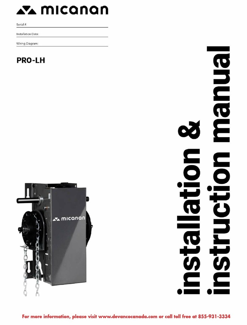 Micanan PRO-LH Installation instructions manual