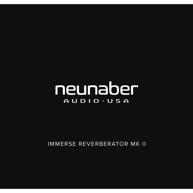Neunaber IMMERSE REVERBERATOR MK II user guide