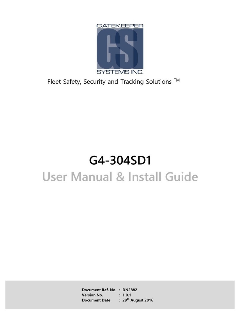 Gatekeeper Systems Fleet Safety, Security and Tracking Solutions... User manual & installation guide