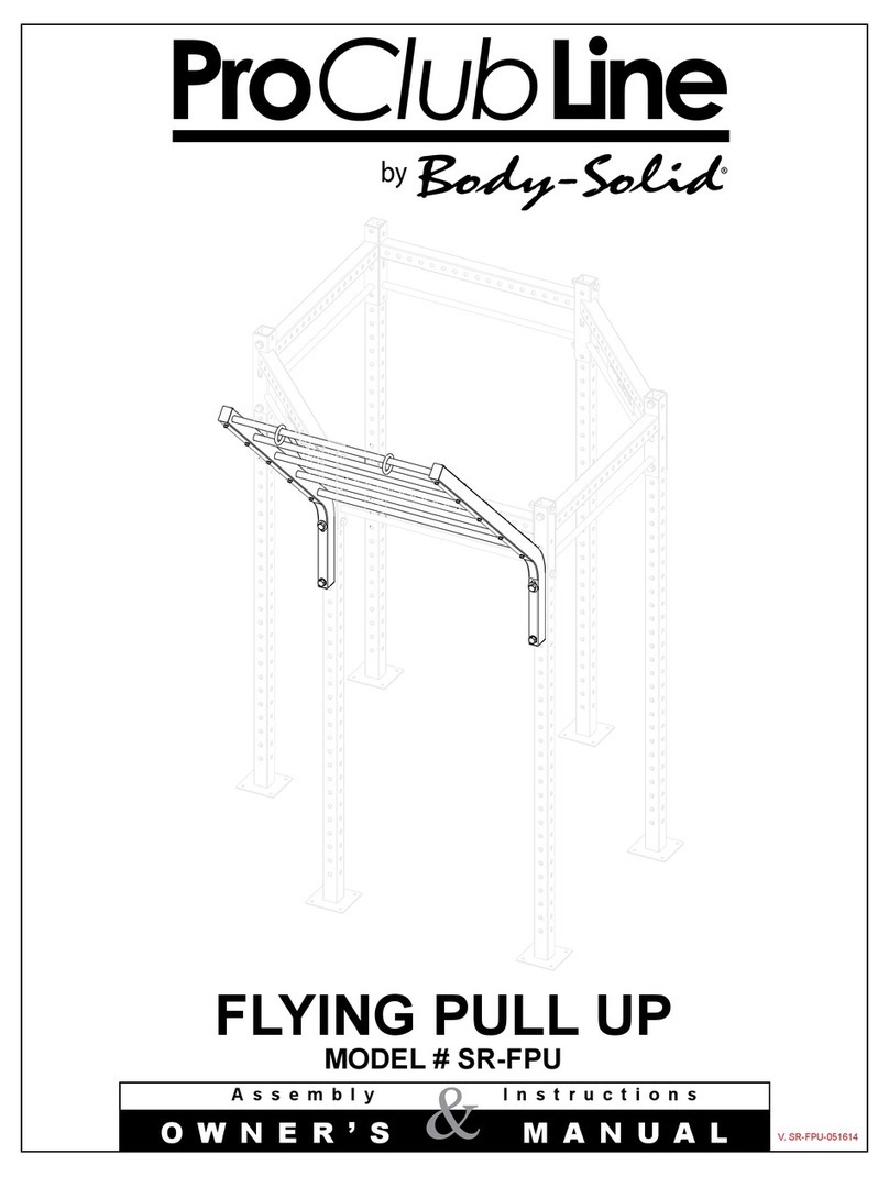 Body Solid Pro Club Line SR-FPU Assembly instructions & owner's manual