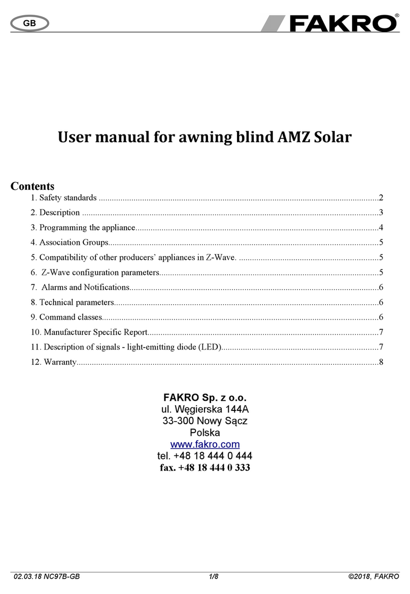 fakro AMZ Solar user manual