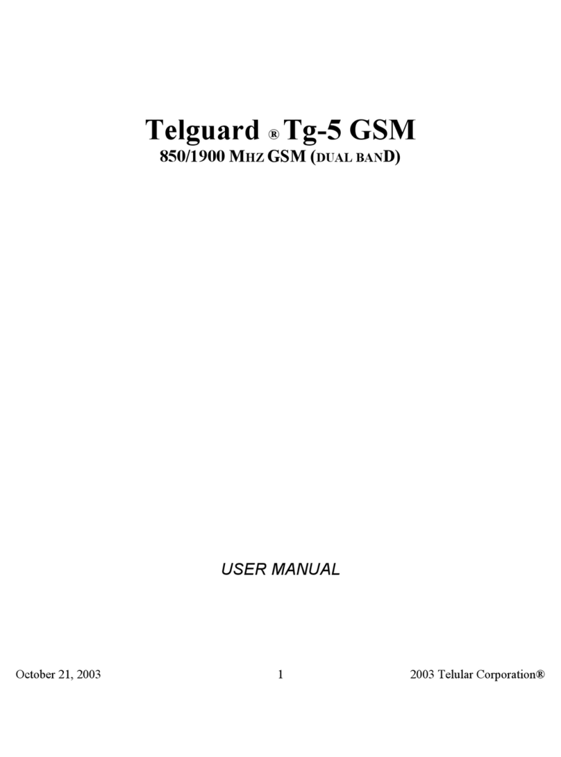 Telguard Tg-5 GSM User manual Telguard Tg-5 GSM User manual