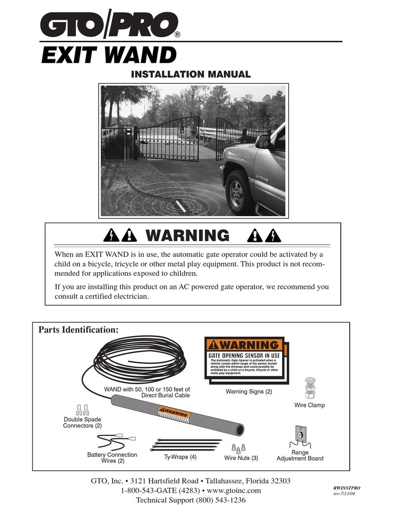 GTO/PRO EXIT WAND installation manual