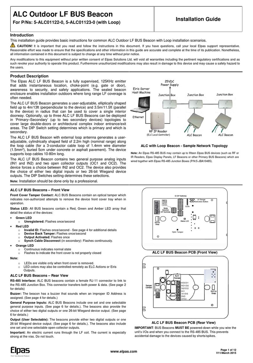 Elpas ALC Outdoor LF BUS Beacon installation guide