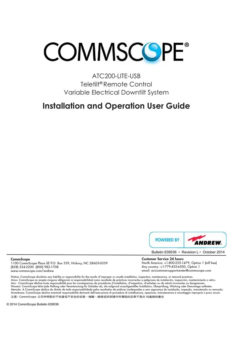 CommScope Teletilt ATC200-LITE-USB Installation and operation user guide