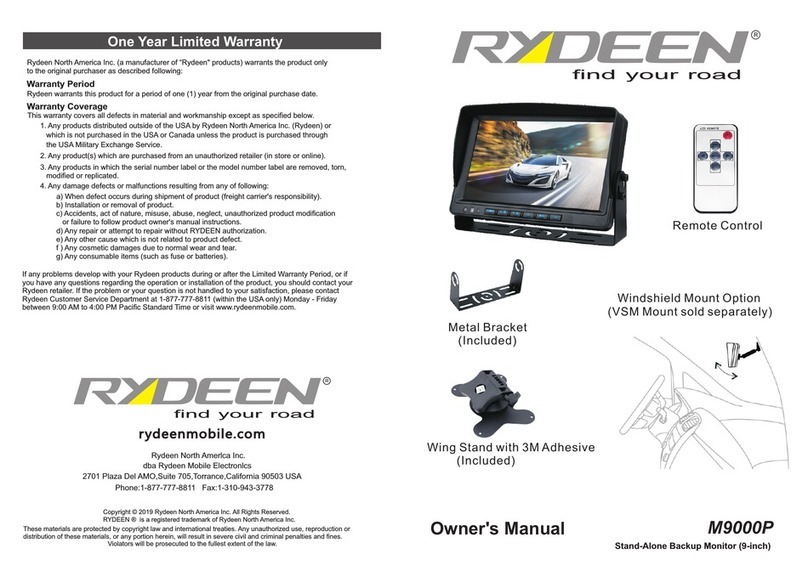 Rydeen M9000P owner's manual