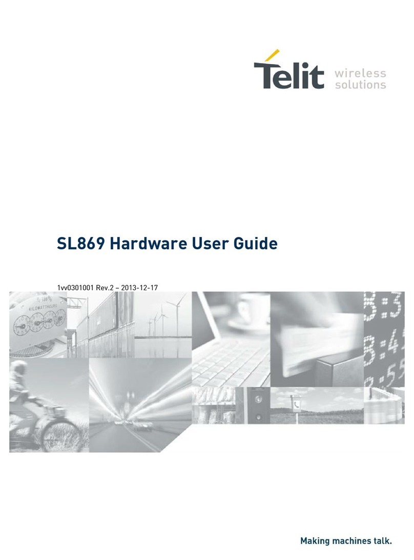 Telit Wireless Solutions Jupiter SL869 Hardware user's guide