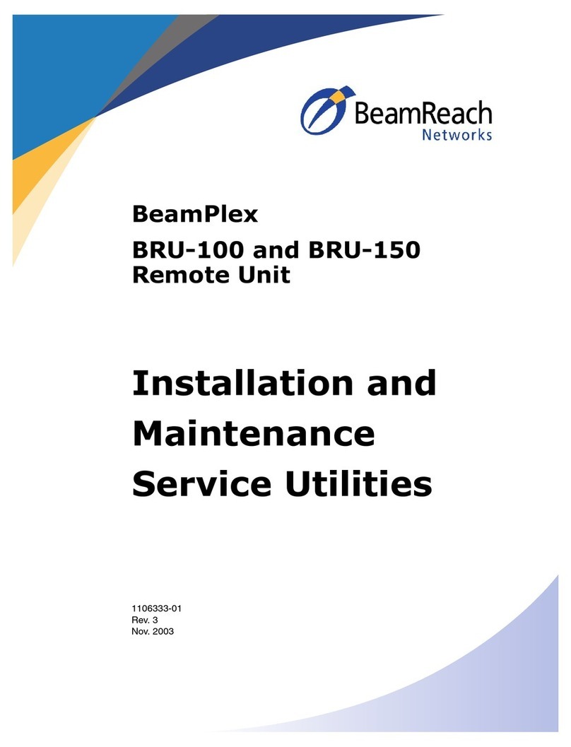 Beamreach networks BeamPlex BRU-100 Instruction Manual