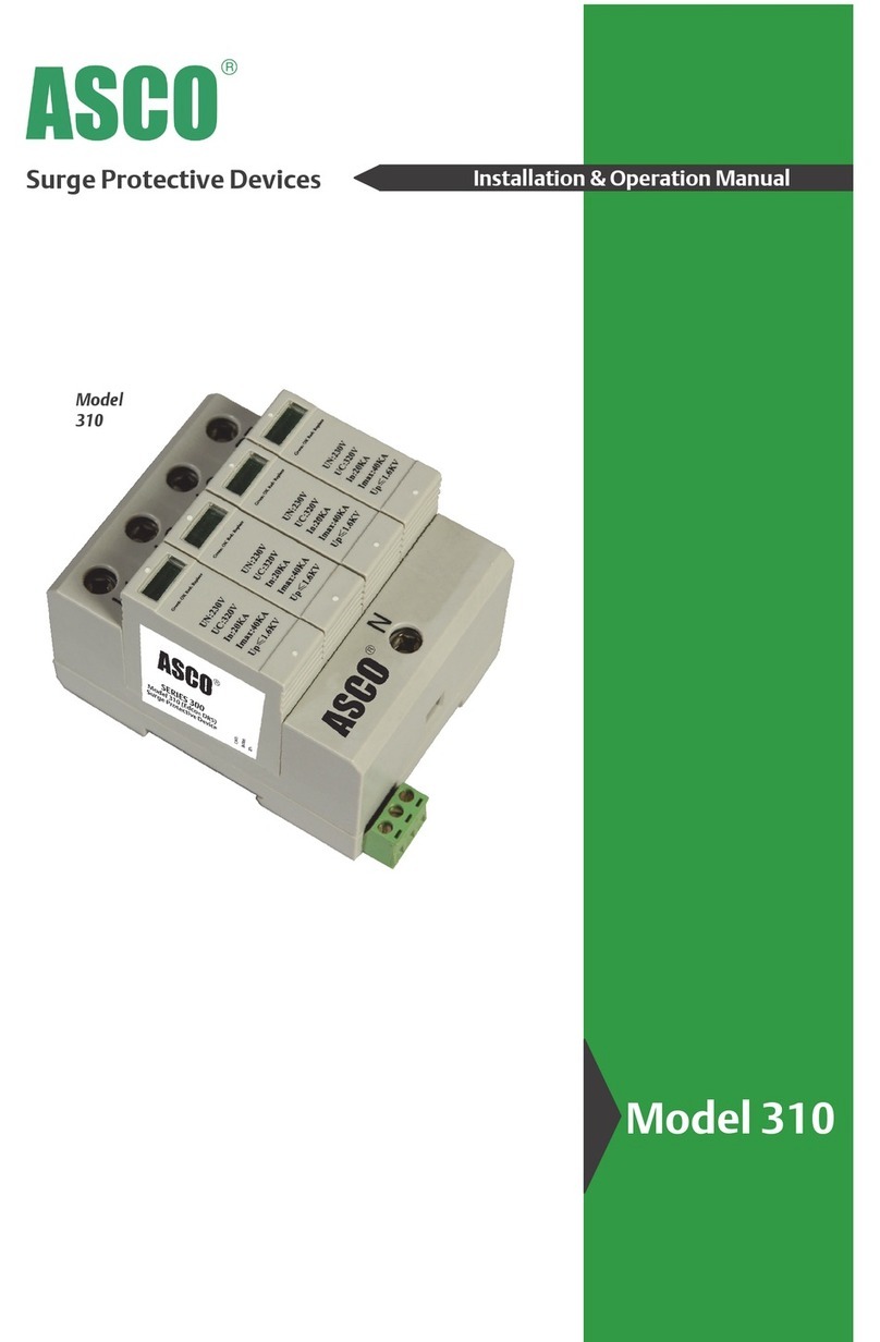 Asco 310 Installation & operation manual
