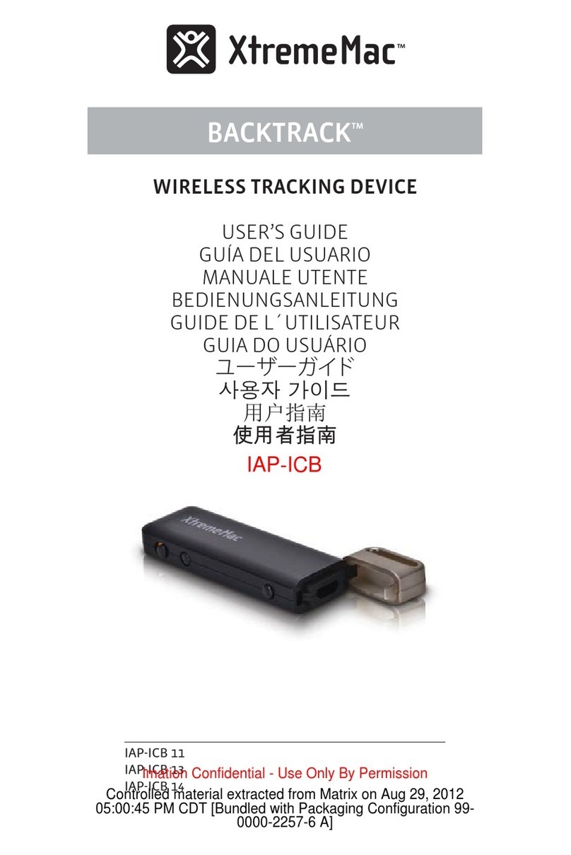 XtremeMac BACKTRACK User manual
