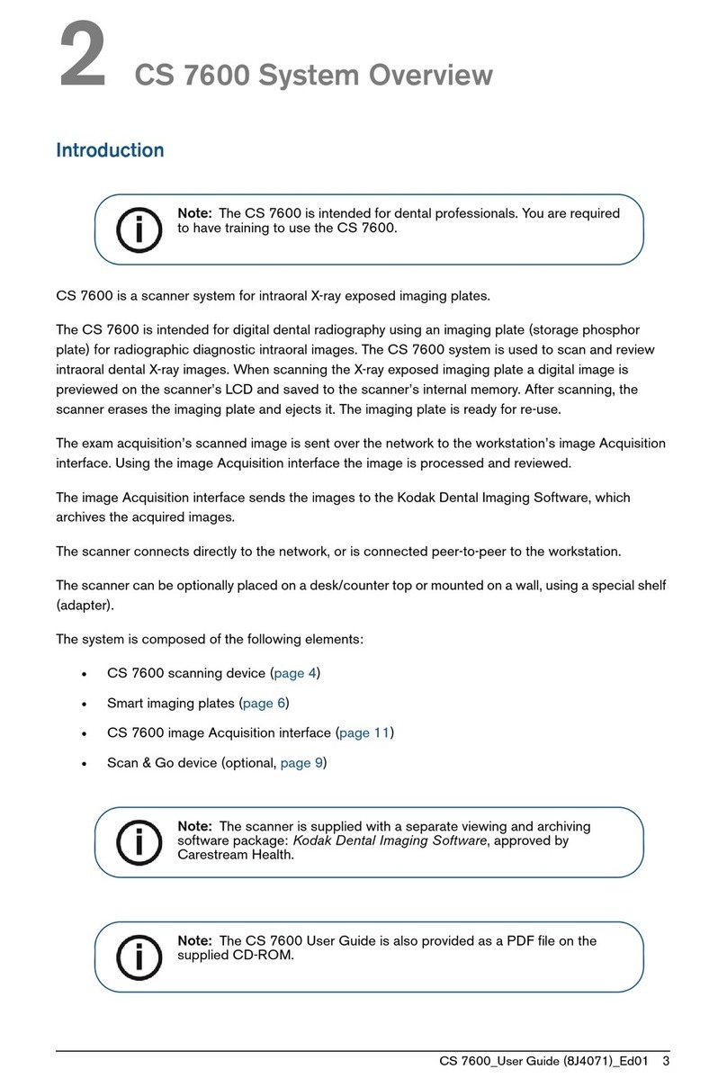 Carestream DENTAL CS 7600 user guide Carestream DENTAL CS 7600 user guide