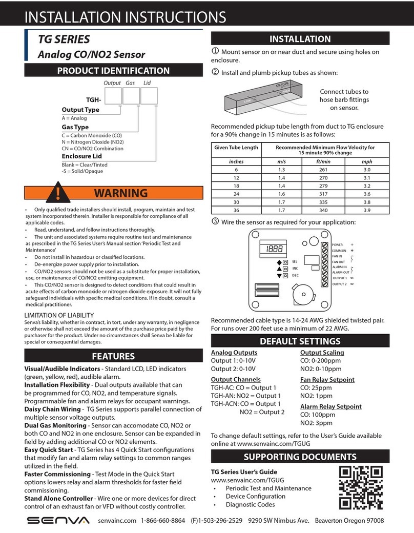 senva TG Series installation instructions