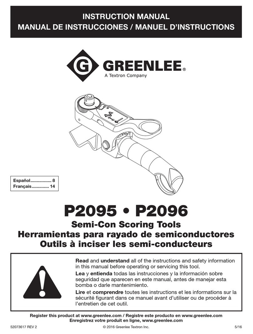 Greenlee P2096 instruction manual
