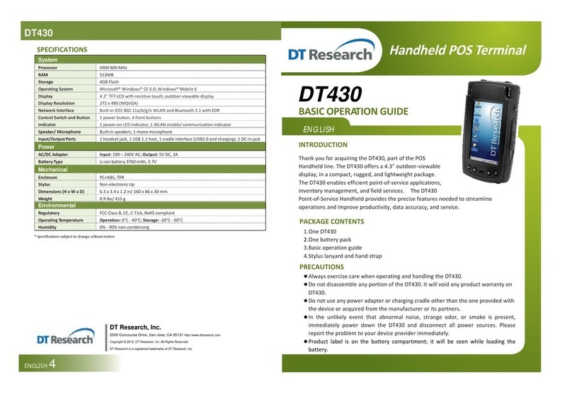 DT Research DT430 Basic operation guide
