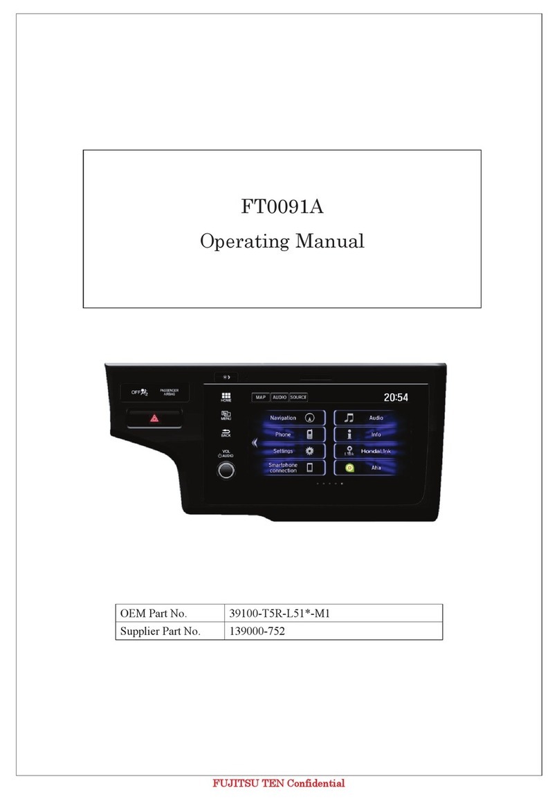 Fujitsu Ten Limited FT0091A operating manual