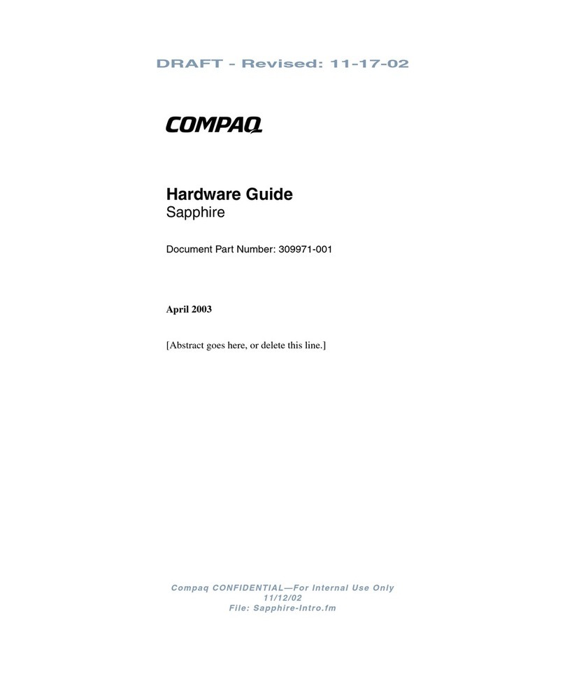 Compaq Sapphire Installation instructions