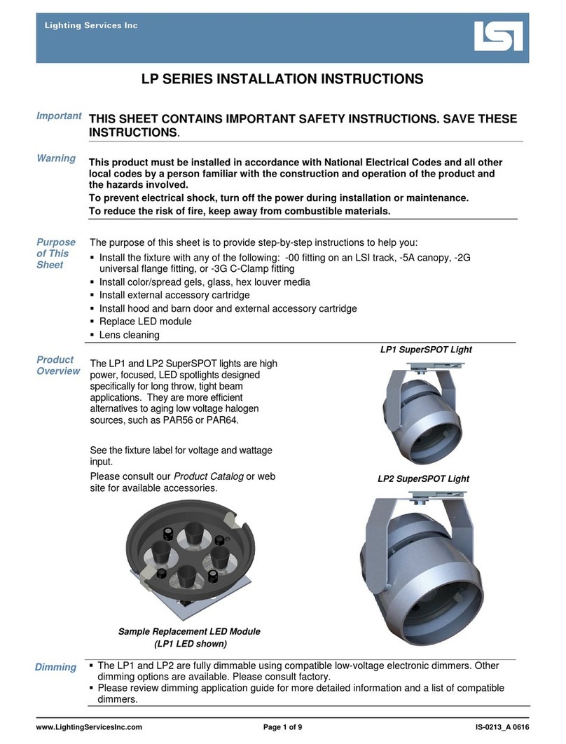 Lighting Services Inc LP Series User manual