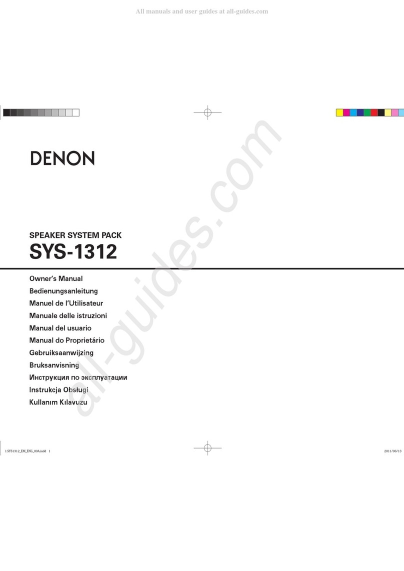 Denon SYS-1312 User manual Denon SYS-1312 User manual