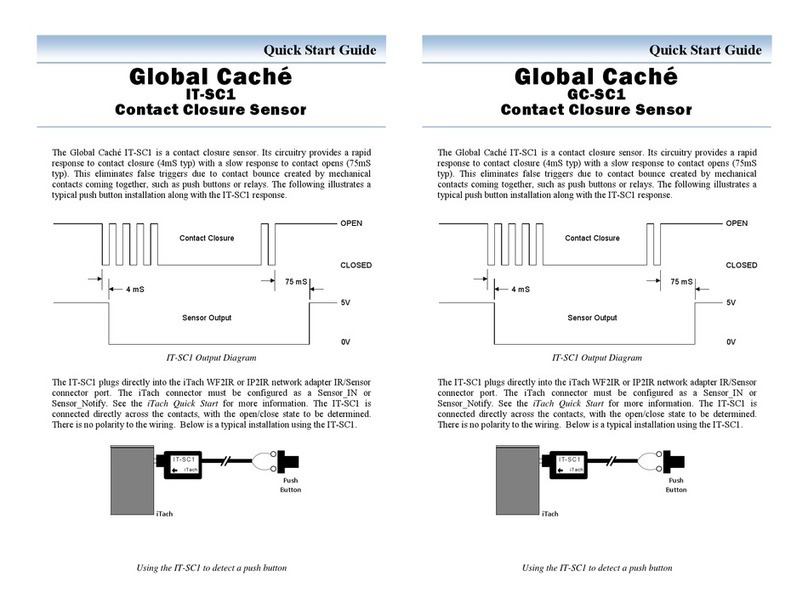 Global Cache GC-SC1 quick start guide Global Cache GC-SC1 quick start guide