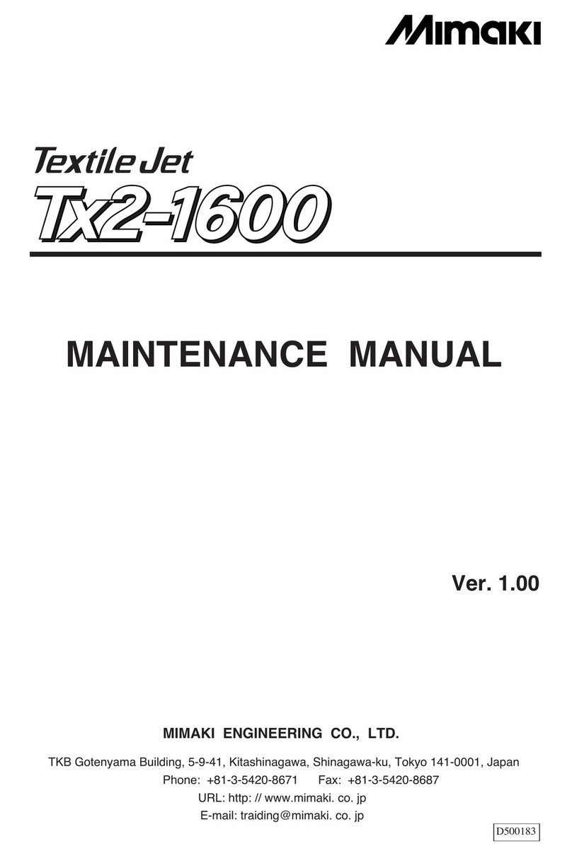 MIMAKI TextileJet Tx2-1600 Series Operating instructions