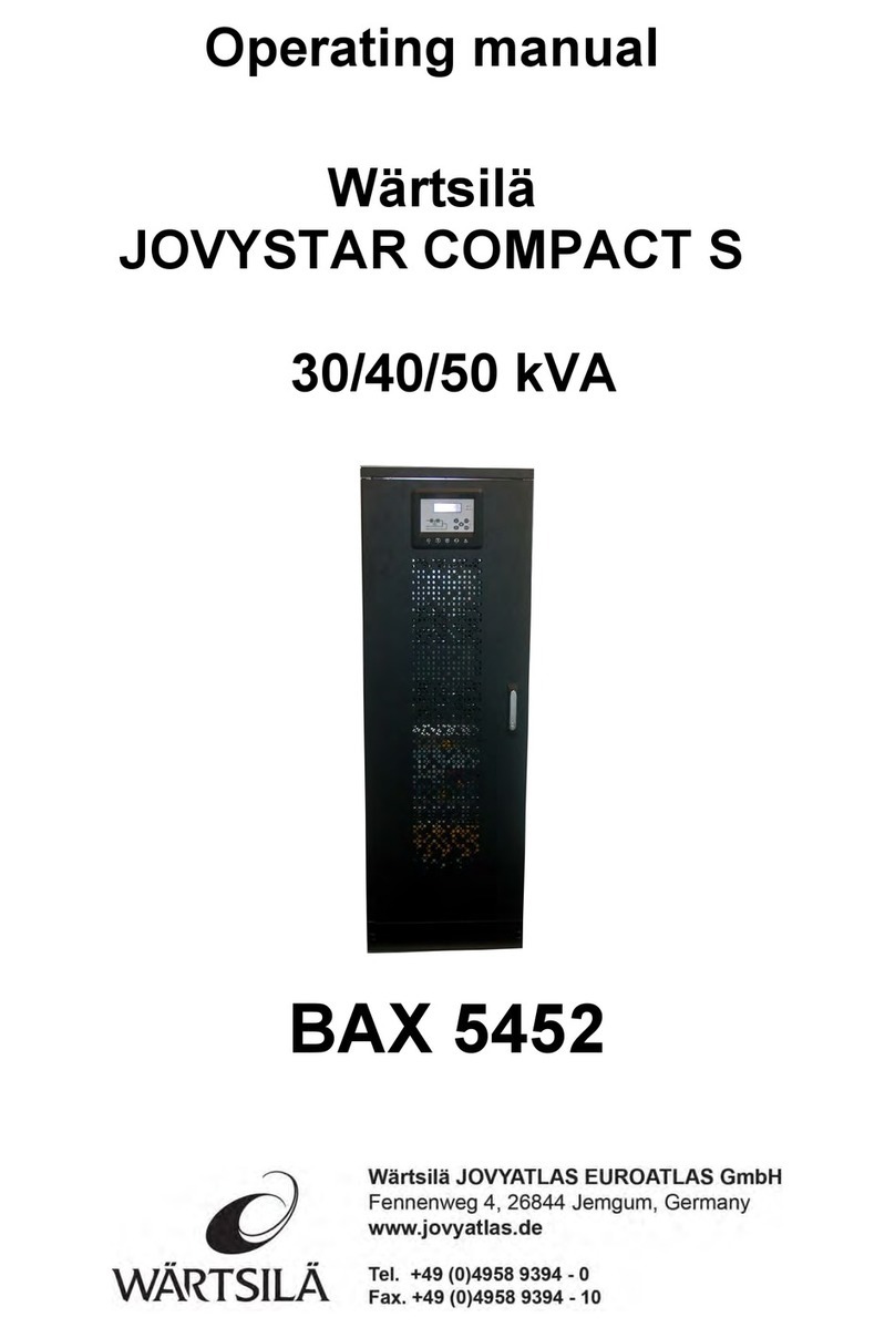 WÄRTSILÄ JOVYSTAR COMPACT S BAX 5452 User manual WÄRTSILÄ JOVYSTAR COMPACT S BAX 5452 User manual