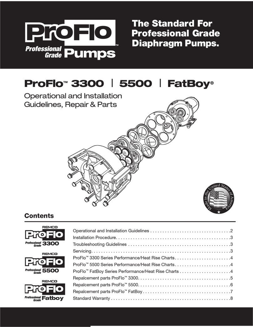Remco PROFLO 3300 Operation and installation guide