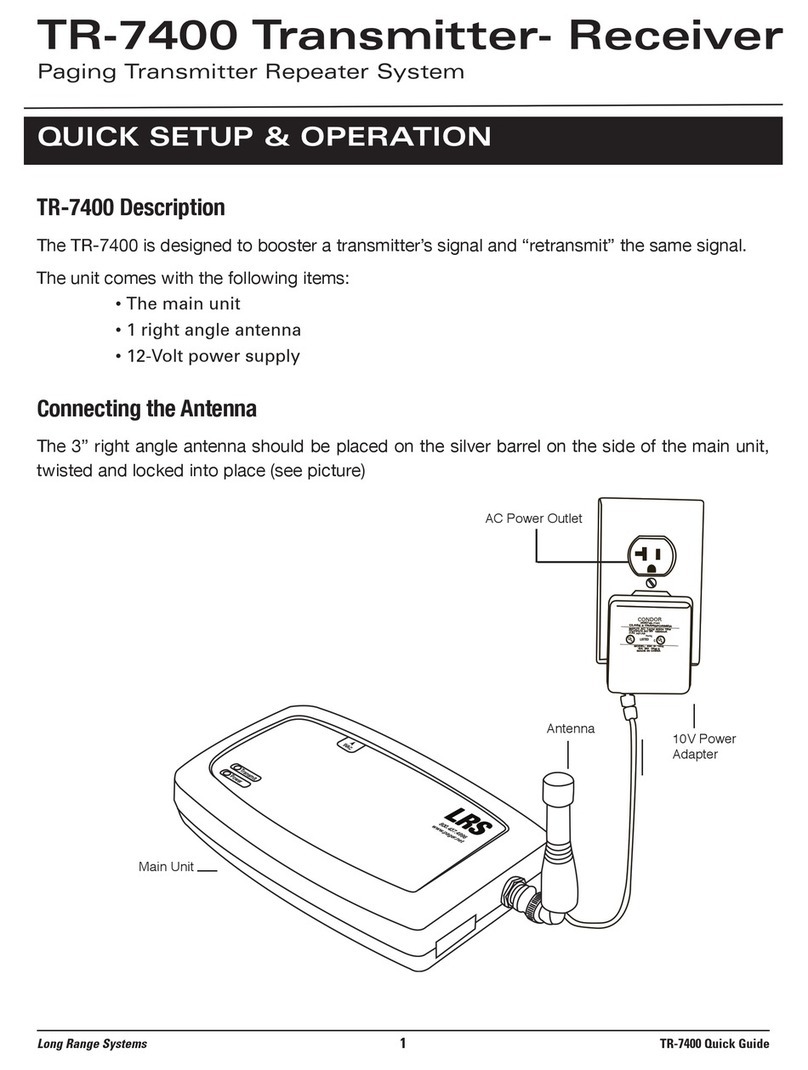 LRS TR-7400 Quick setup & operation