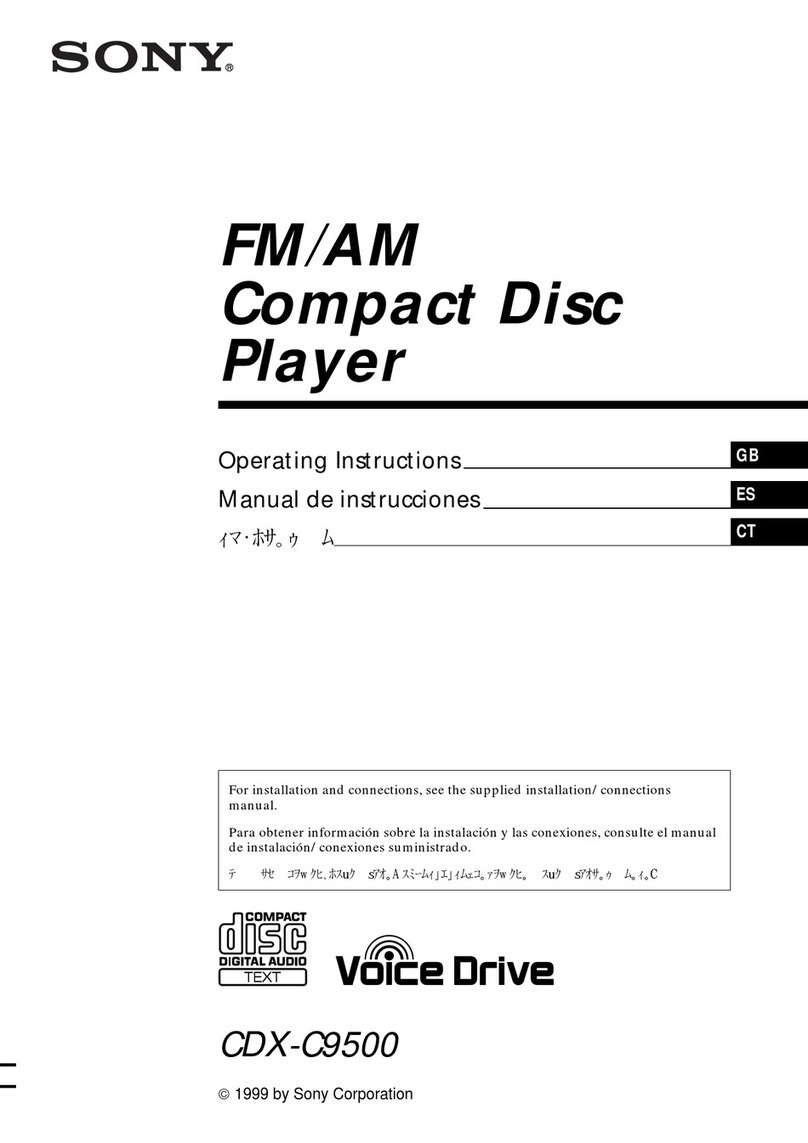 Sony CDX-C9500 User manual