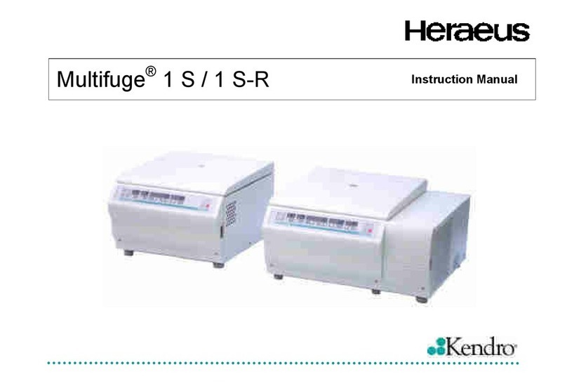 Kendro Heraeus Multifuge 1 S User manual Kendro Heraeus Multifuge 1 S User manual