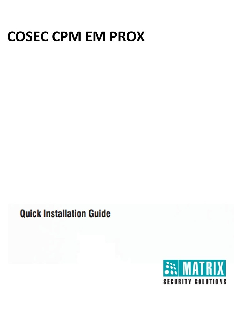 Matrix COSEC CPM EM PROX User manual