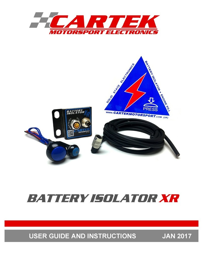 Cartek Battery Isolator XR USER GUIDE AND INSTRUCTIONS