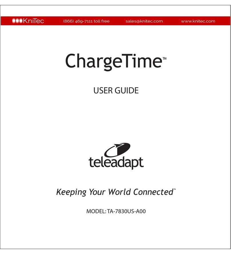 KniTec ChargeTime TA-7830US-A00 user guide