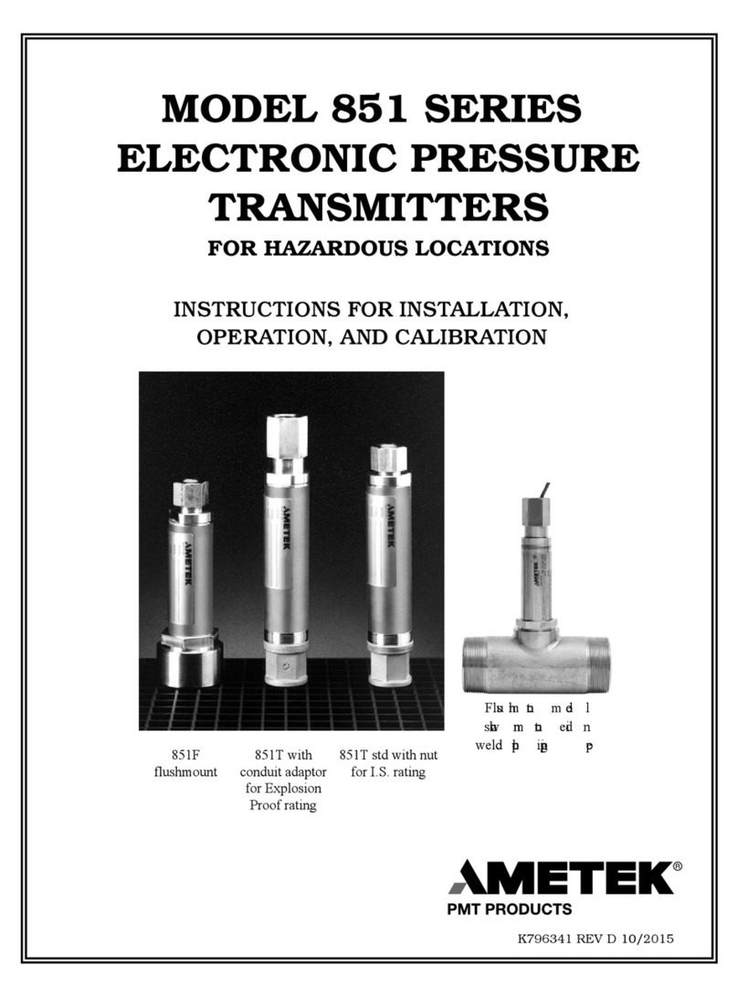 Ametek 851 Series Operation manual
