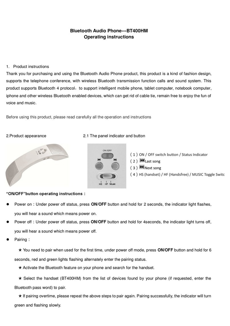 Protel BT400HM User manual