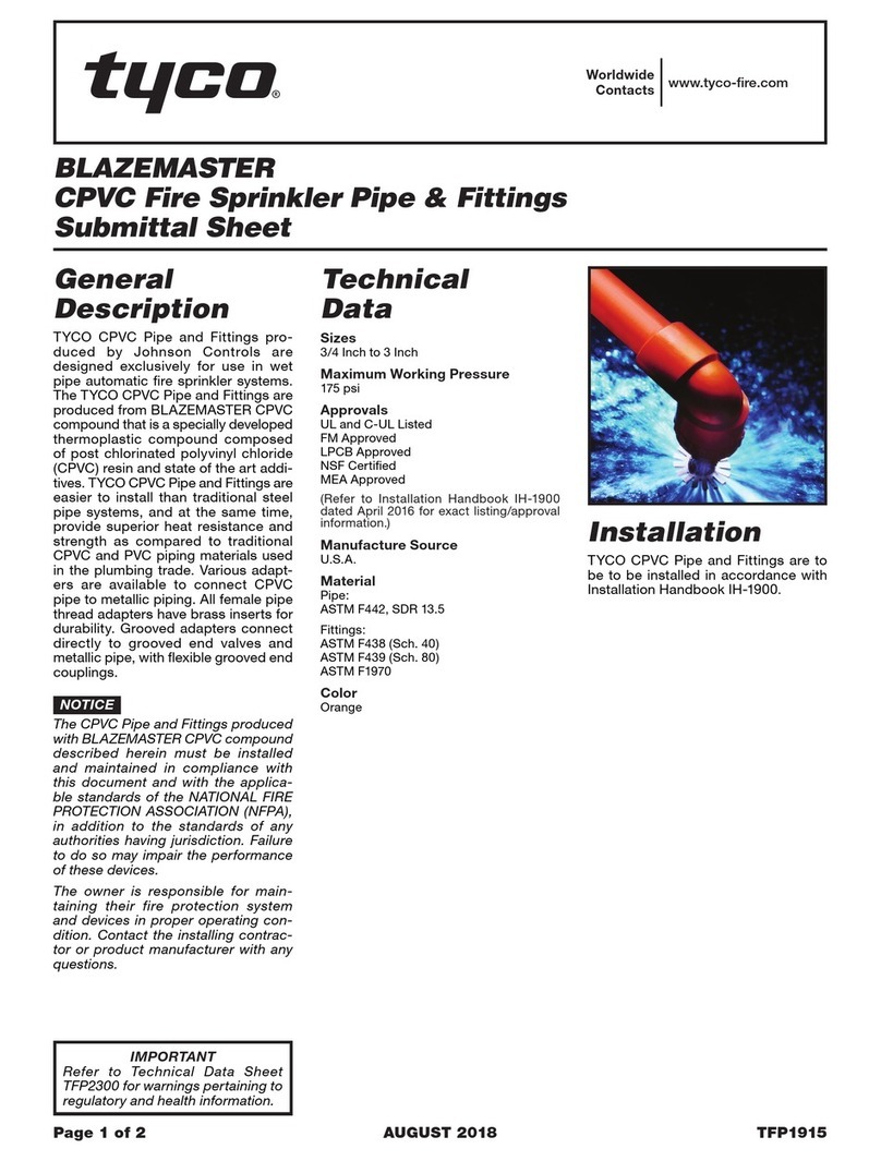 Tyco BLAZEMASTER CPVC manual